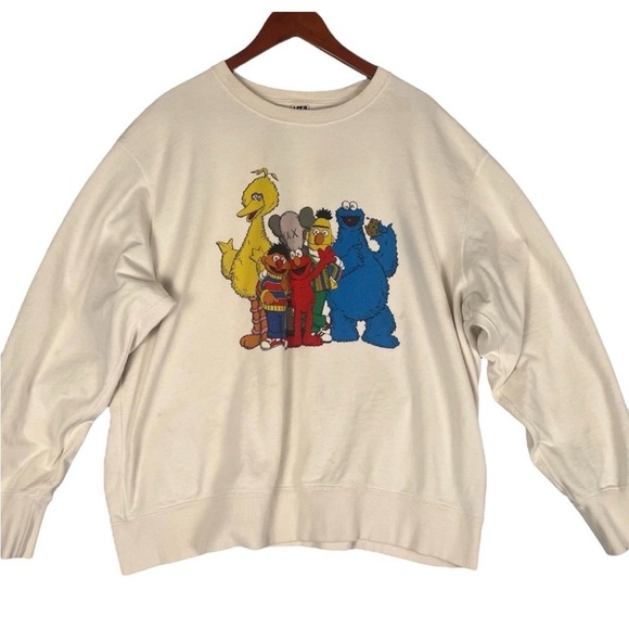 Uniqlo Other - KAWS x Uniqlo x Sesame Street White Sweatshirt Unisex Medium Streetwear
